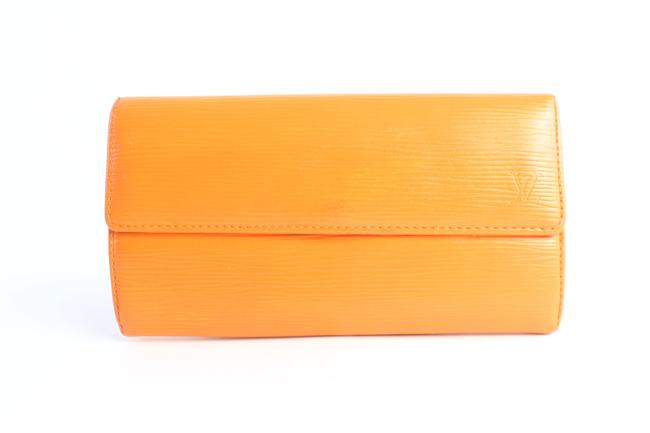 Louis Vuitton Sarah Bifold Wallet 5lz0821 Orange Leather Clutch