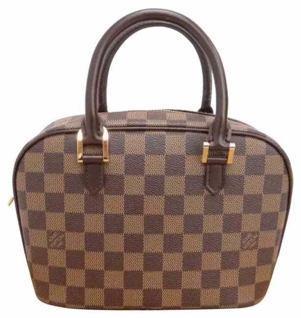 Louis Vuitton Sarria Mini Damier Ebene Small Handbag Brown Canvas Satchel