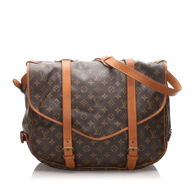 Louis Vuitton Saumur Monogram 43 Brown Leather Cross Body Bag