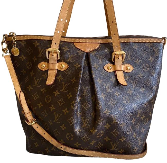 Louis Vuitton Shoulder Bag Palermo Gm Monogram Tot Brown Coated Canvas Tote