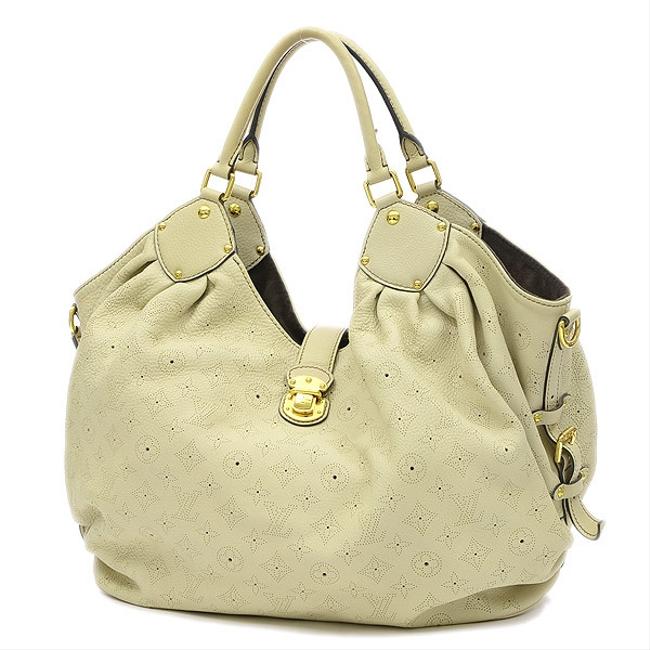 Louis Vuitton Shoulder Bag XL Run M93059 Beige  Ivory  Off white Mahina Leather