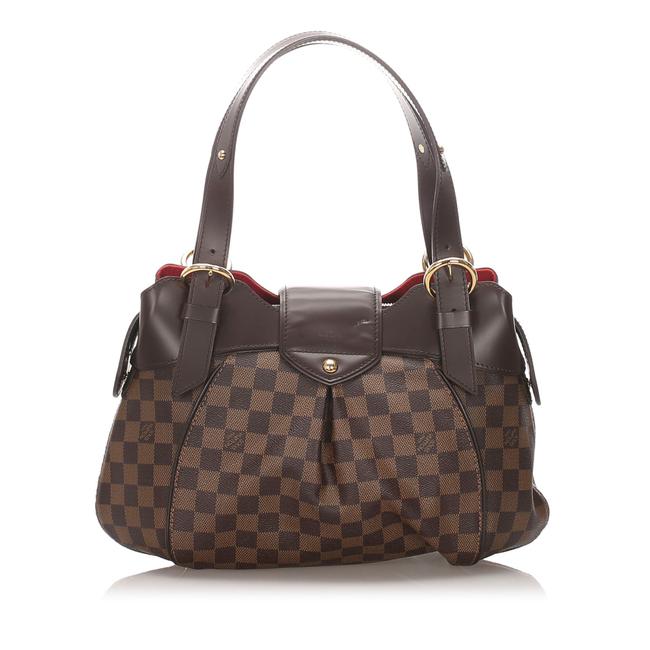 Louis Vuitton Sistina Damier Ebene Pm Brown Leather Hobo Bag