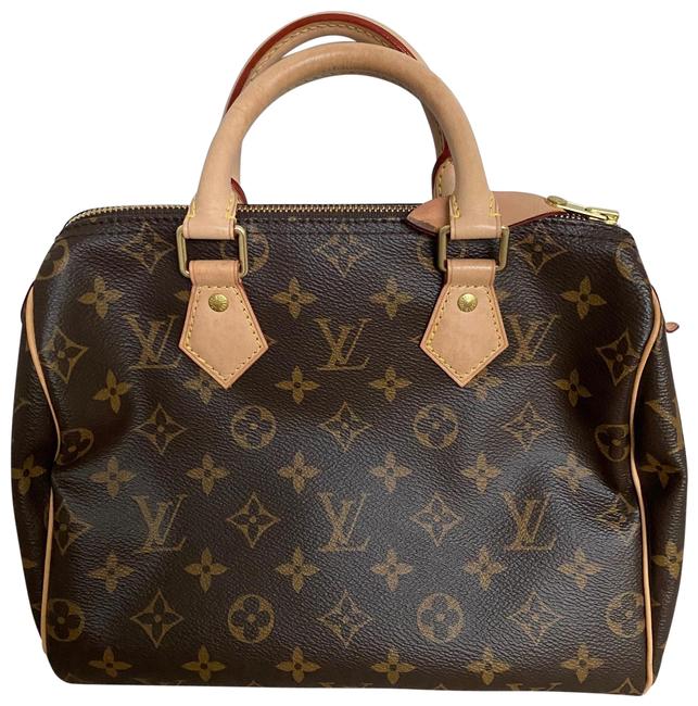 Louis Vuitton Speedy 25 Brown Canvas Weekend Travel Bag