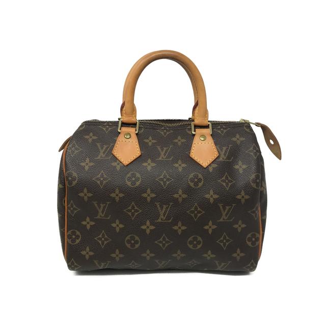 Louis Vuitton Speedy 25 Brown Monogram Canvas Satchel