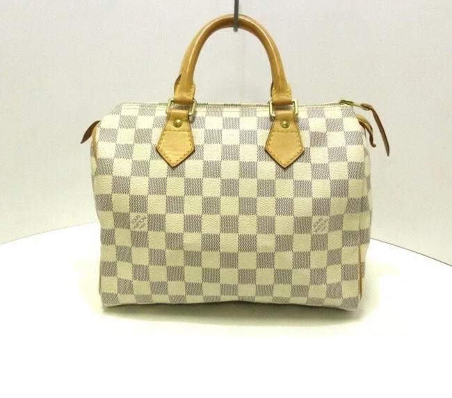 Louis Vuitton Speedy 25 Hand Damier Azur Hobo Bag