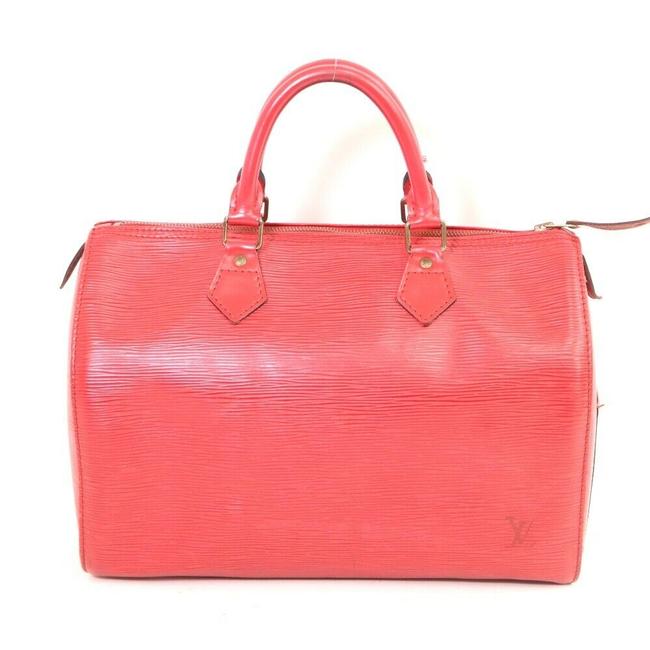 Louis Vuitton Speedy 30 Brown Epi Red Satchel