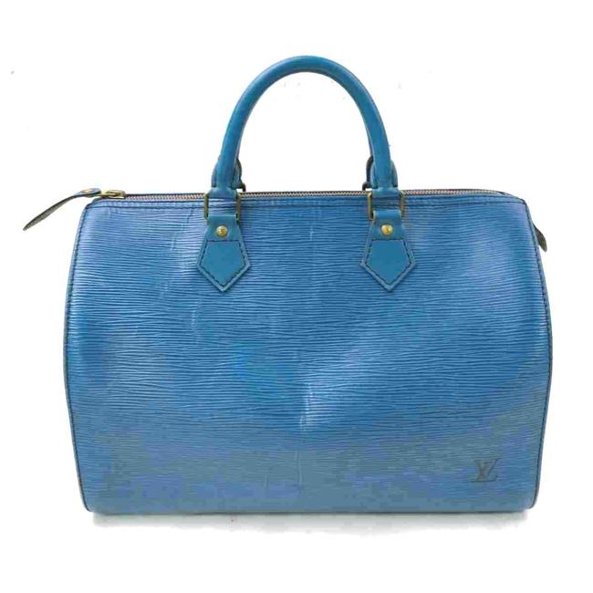 Louis Vuitton Speedy 30 Hand Epi #6377l17 Blue Shoulder Bag