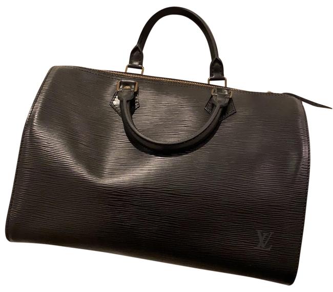 Louis Vuitton Speedy 30 Noir Black Epi Leather Satchel