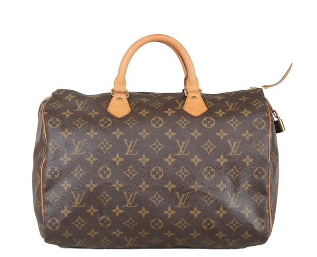 Louis Vuitton Speedy 35 Brown Monogram Canvas Tote