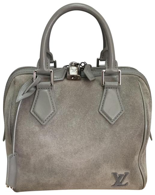 Louis Vuitton Speedy Cube Limited Illusion Pm 2013 Grey Suede Satchel