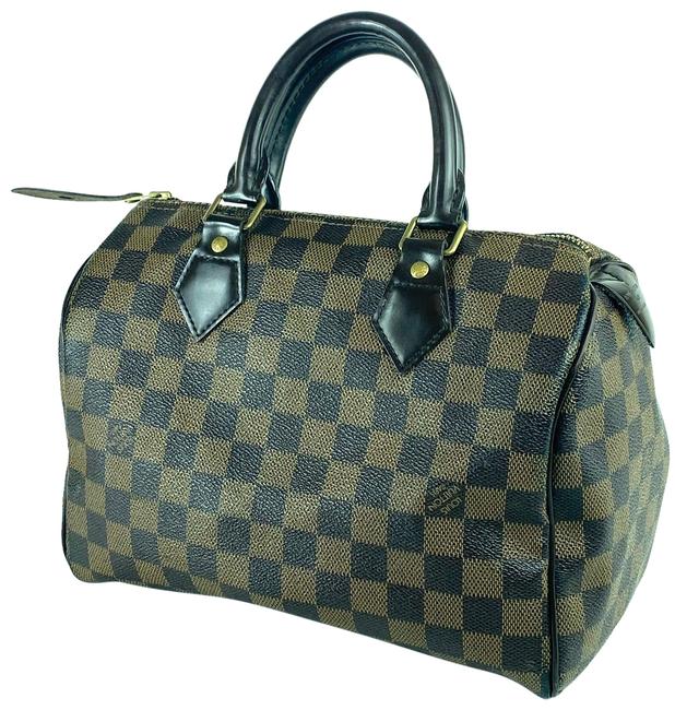 Louis Vuitton Speedy Damier Ebene 30 7la523a Brown Coated Satchel