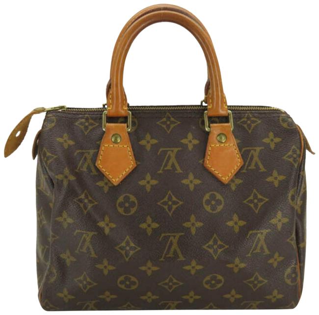 Louis Vuitton Speedy Monogram 25 871938 Brown Coated Canvas Satchel