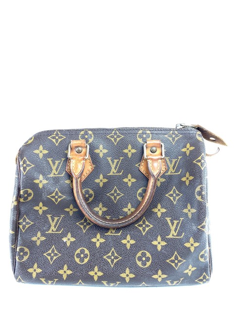 Louis Vuitton Speedy Monogram 25 Boston 18lva619 Brown Coated Canvas Satchel