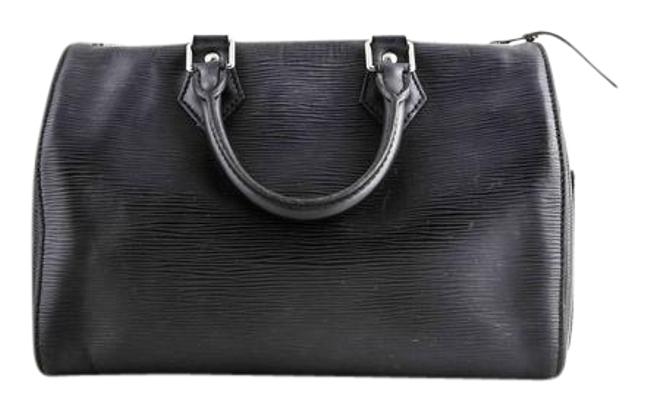 Louis Vuitton Speedy 25 Black Epi Leather Tote