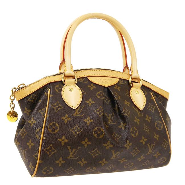 Louis Vuitton Tivoli New Discontinued Monogram Canvas Pm Brown Leather Tote