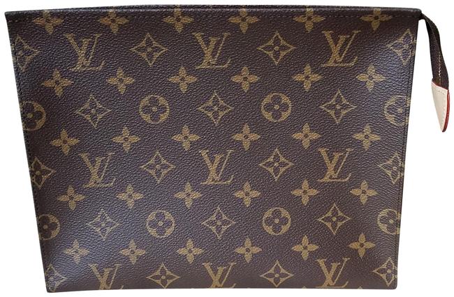 Louis Vuitton Toiletry Pouch 26 Brown Canvas Clutch