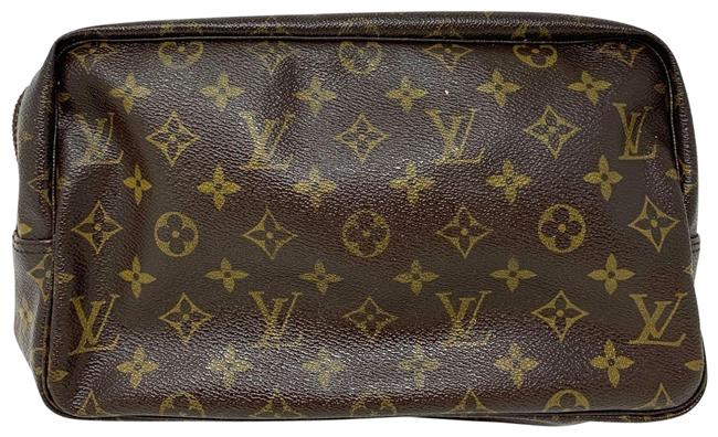 Louis Vuitton Trousse 28 Brown Monogram Canvas Clutch
