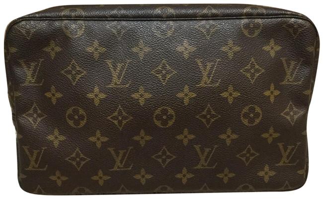 Louis Vuitton Trousse Toilette 28 Brown Canvas Monogram Clutch