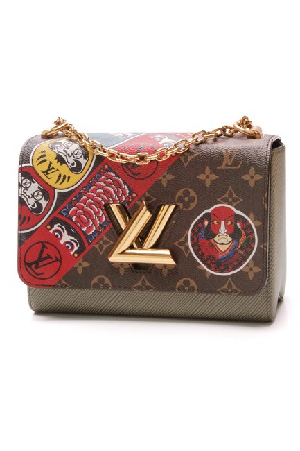 Louis Vuitton Twist Kabuki Mm Pepper Monogram Green Epi Leather Shoulder Bag