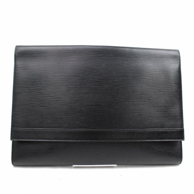 Louis Vuitton Ultra Rare Extra Large Epi 866863 Black Leather Clutch