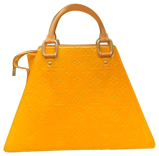 Louis Vuitton Vernis Monogram Forsyth In Yellow Mango Leather Satchel