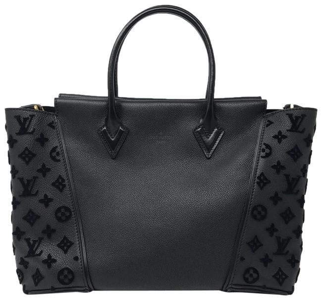 Louis Vuitton W Black Leather Satchel