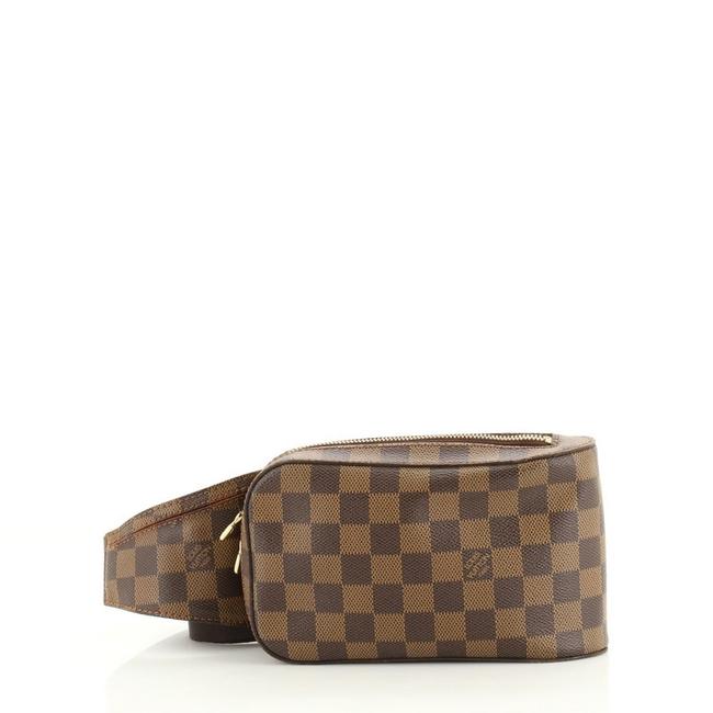 Louis Vuitton Waist Bag Geronimos Damier Brown Coated Canvas Clutch