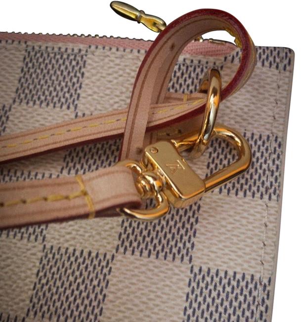 Louis Vuitton White and Pink Neverfull Wallet