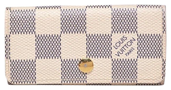 Louis Vuitton White Damier Azur Canvas Multicles 4 Key Holder Wallet