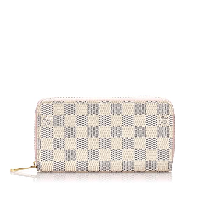 Louis Vuitton White Zippy Damier Azur Wallet