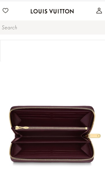 Louis Vuitton Zipper Wallet Burgundy Patent Leather Clutch