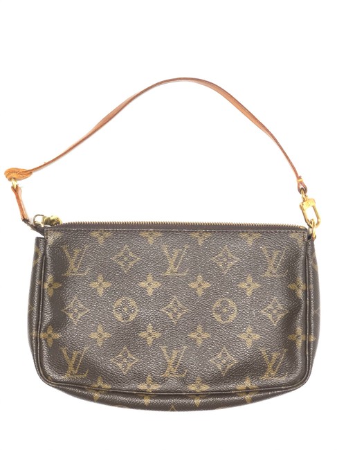 Louis Vuitton Accessory Pouch Brown. Monogram Canvas. Coated Baguette
