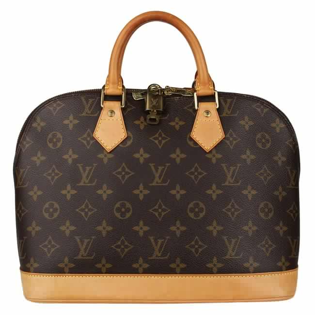 Louis Vuitton Alma 8046 Brown Canvas Satchel
