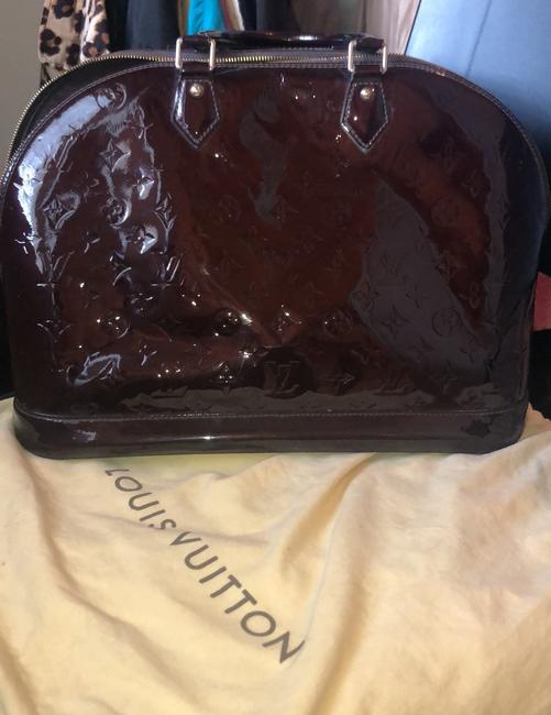 Louis Vuitton Alma Bb Brown Leather Tote
