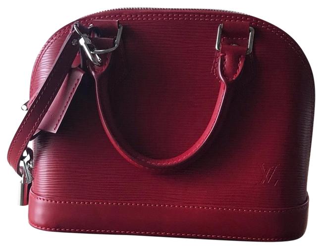 Louis Vuitton Alma Bb M41160 Red Leather Satchel