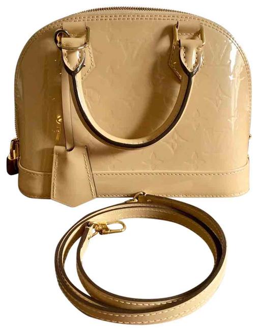 Louis Vuitton Alma Bb Vernis Beige Satchel