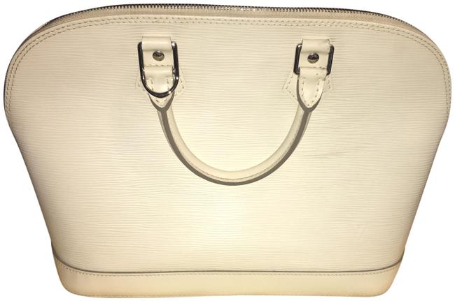 Louis Vuitton Alma Cream Leather Satchel