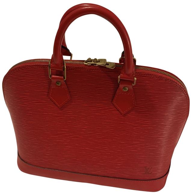 Louis Vuitton Alma Epi Pm Red Leather Satchel