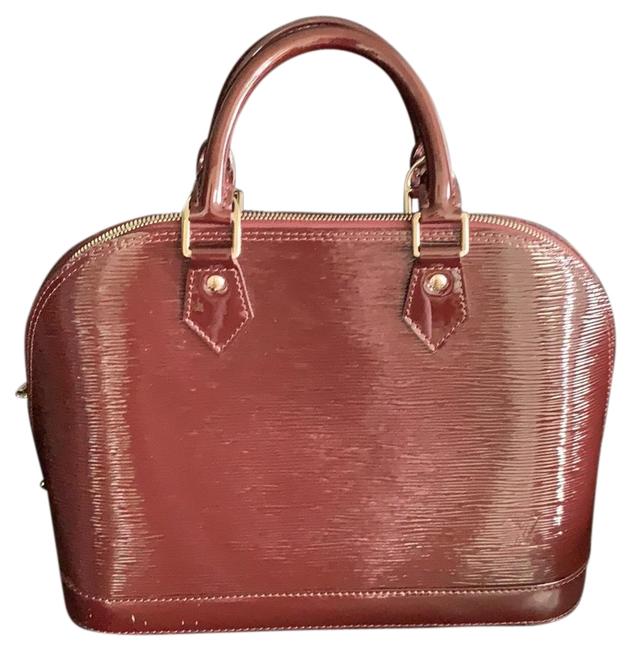 Louis Vuitton Alma Gm Brown Patent Leather Satchel