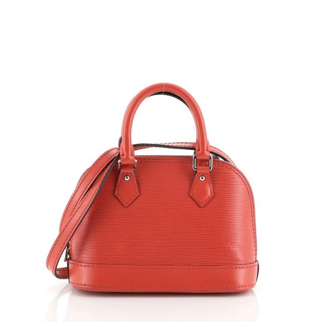 Louis Vuitton Alma Handbag Nano Red Leather Cross Body Bag