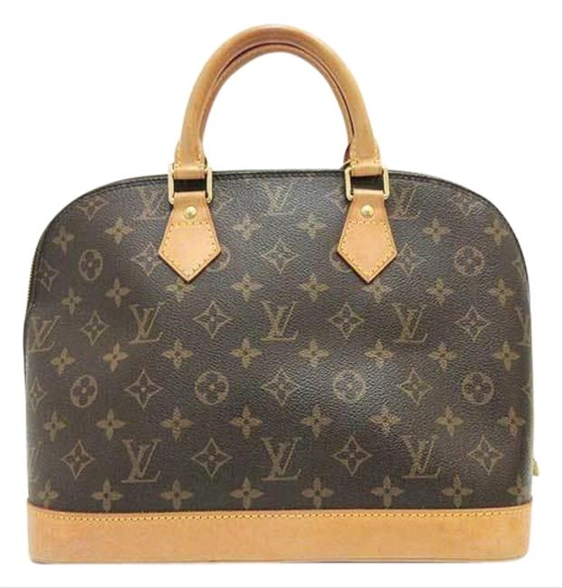 Louis Vuitton Alma Handbag Tote Ladies M51130 Brown Monogram Monogram Satchel