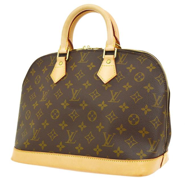 Louis Vuitton Alma Like New Mm Monogram Brown Canvas Satchel