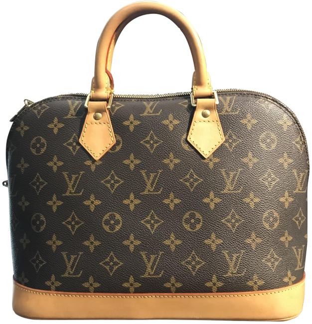 Louis Vuitton Alma Mm Brown Monogram Canvas Satchel