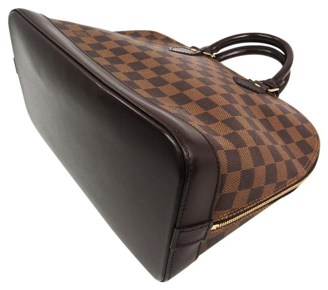 Louis Vuitton Alma N51131 Women Handbag Ebene Ebene Damier Canvas Satchel