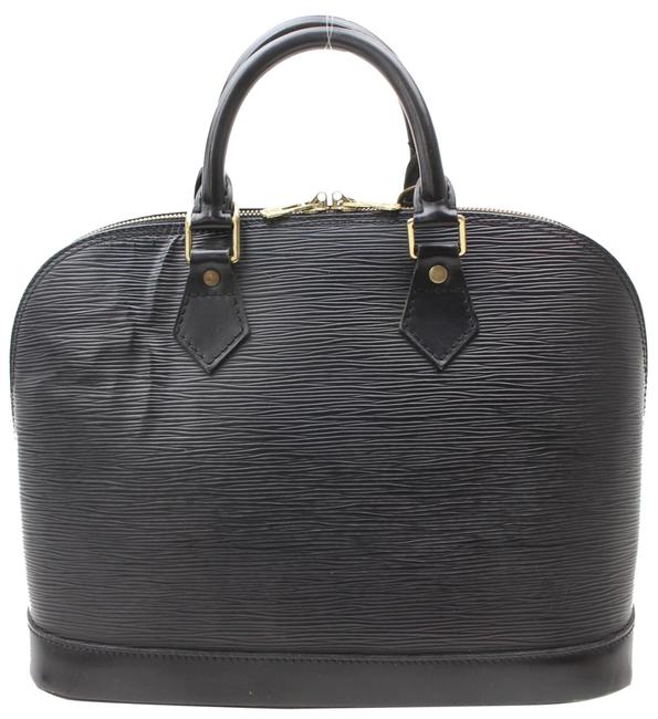Louis Vuitton Alma Noir Pm Bowler 869271 Black Leather Satchel