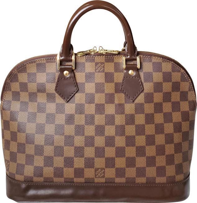 Louis Vuitton Alma Pm Damier Ebene Canvas Satchel
