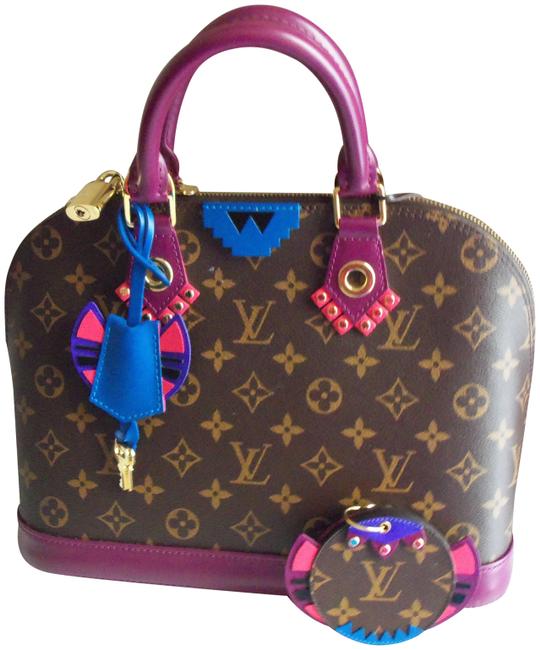Louis Vuitton Alma Pm Monogram Totem Magenta Coated Canvas Satchel