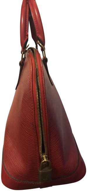 Louis Vuitton Alma Red Rouge Epi Leather Tote