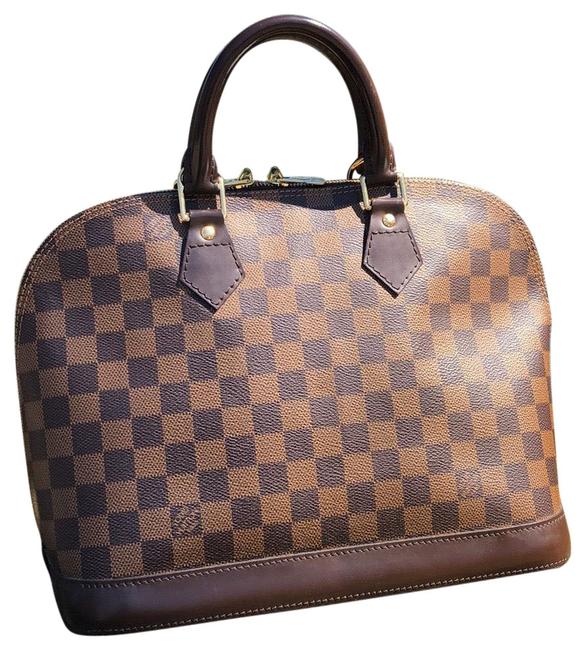 Louis Vuitton Alma Tote Hand Brown Leather Satchel