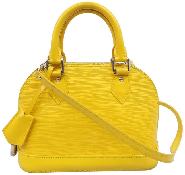 Louis Vuitton Alma Yellow Epi Leather Satchel